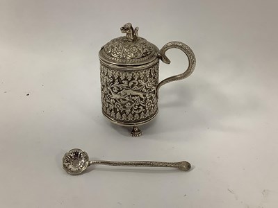 Lot 1334 - A Highly Decorative Indian Kutch Lidded...