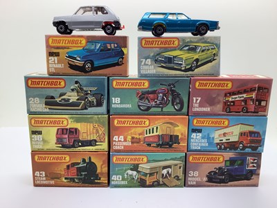Lot 681 - Eleven Matchbox 1-75 Diecast Model Vehicles to...
