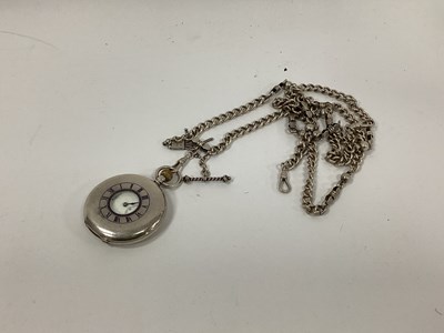 Lot 1345 - Waltham USA Hallmarked Silver Cased Half...