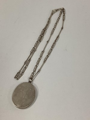 Lot 1360 - A Victorian Hallmarked Silver Oval Locket...