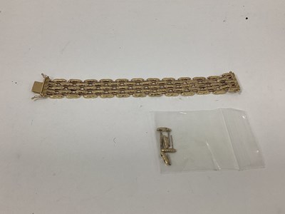 Lot 1361 - A Modernist Style Fancy Link Wide Bracelet,...