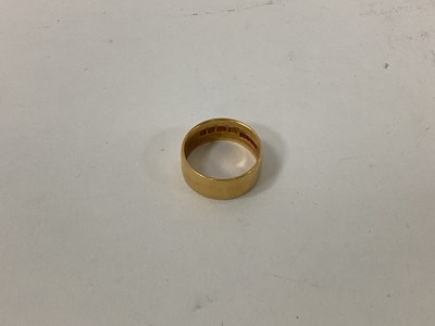 Lot 1354 - A 22ct Gold Plain Wide Wedding Band in approx...