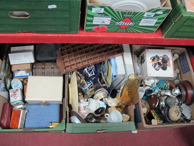 Lot 1041 - Boxes, model vehicles, ceramics, etc:- Three...