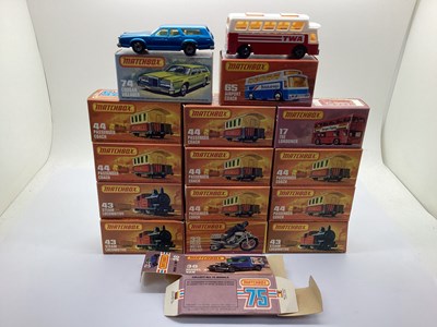 Lot 598 - Fourteen Matchbox 1-75 Diecast Model Vehicles...