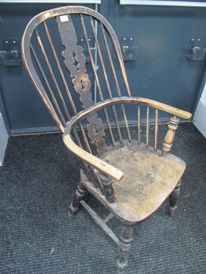 Lot 1657 - XIX Century Ash-Elm Windsor Chair, with a...