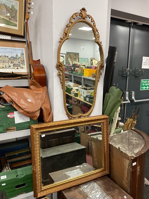 Lot 1603 - Gilt Metal Wall Mirror, with foliage...