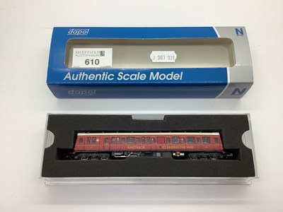 Lot 610 - A Boxed Dapol 'N' Gauge Class 121 Railcar, in "...