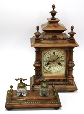 Lot 1415 - Late XIX Century German Walnut 14-day Strike...