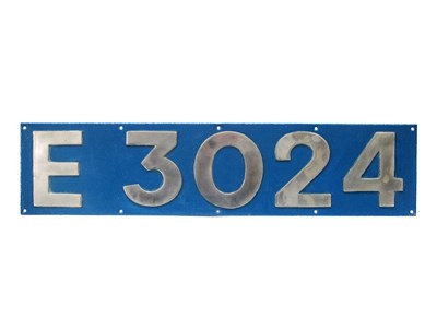 Lot 305 - Railwayana - Cabside Numberplate E3024 ex...