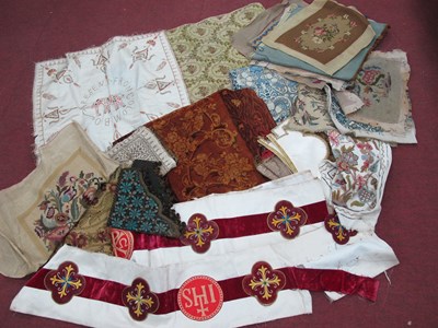 Lot 1287 - Tapestry Chair Seat and Cushion Panels,...