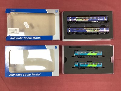 Lot 611 - Two boxed Dapol N gauge DMUs: a Class 142 in...