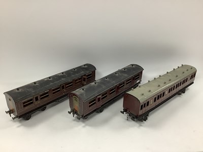 Lot 671 - Three Gauge One All Metal Bogie Coaches,...