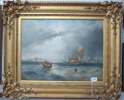 Lot 1379 - S. Campbell (XVIII Century), An Estuary Scene,...