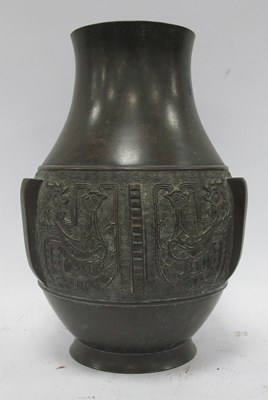 Lot 1267 - A Late XIX Century Chinese Bronze Vase, of...