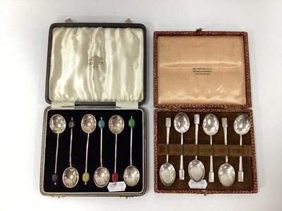 Lot 30 - A Cased Set of Six Hallmarked Silver Coffee...