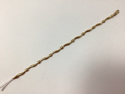 Lot 163 - A 9ct Gold Hollow Panel Style Bracelet, of...