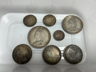 Lot 463 - Collection Of GB XIX Century Silver Coins,...