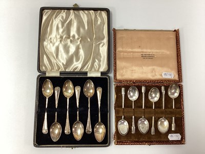 Lot 15 - A Cased Set of Six Hallmarked Silver Coffee...