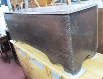 Lot 1556 - XVII Century Oak Rapier Chest, with shaped...
