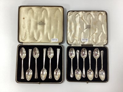 Lot 4 - A Cased Set of Six Hallmarked Silver Coffee...