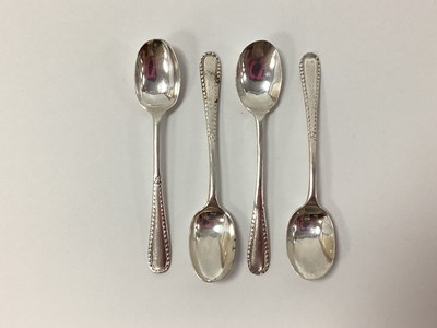 Lot 5 - A Set of Four Hallmarked Silver Coffee Spoons,...