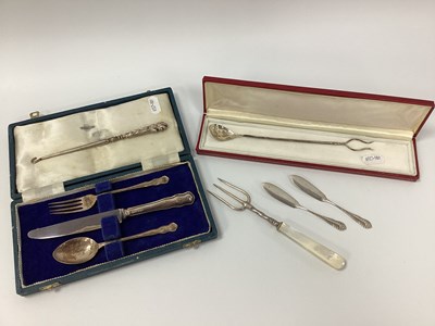 Lot 23 - A Three Piece Christening Set, comprising of a...