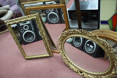 Lot 1509 - Oval & Rectangular Gilt Plastic Framed Wall...