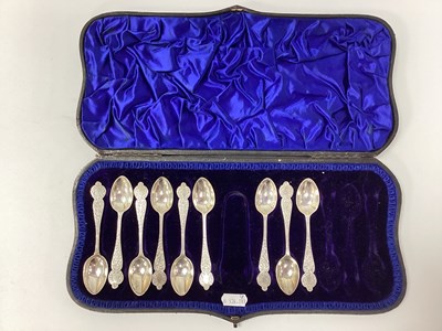 Lot 18 - A Cased Set of Hallmarked Silver Tea Spoons,...