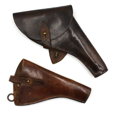 Lot 575 - WWI British Webley .455 Leather Pistol Holster,...