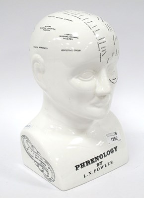Lot 1252 - A XX Century Phrenology Head by L.N. Fowler....