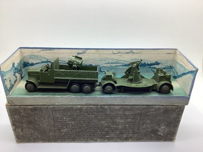 Lot 710 - A 1939 Dinky Set No.161 Mobile Anti Aircraft...