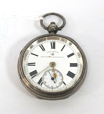 Lot 1300 - A Silver Key Wind Pocket Watch, hallmarked...
