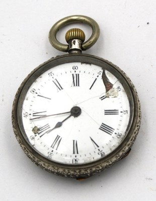 Lot 1301 - A Victorian Ladies Silver Fob Watch (stamped...