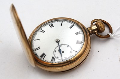 Lot 1302 - A 1923 Gold Plated Full Hunter Cased Wind-Up...