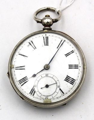 Lot 1304 - A Victorian 'Warranted Coin Silver' Key Wind...