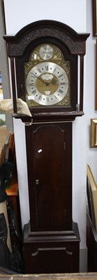 Lot 1523 - XX Century Mahogany Longcase Clock,...