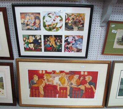 Lot 1492 - Joan Somerville, 'Feast of Fun', pencil signed,...