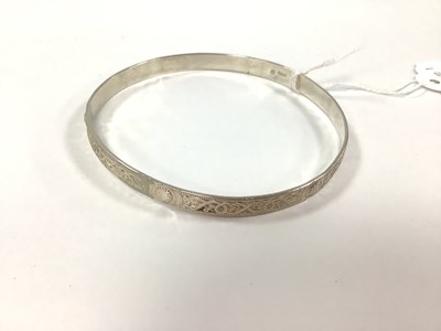 Lot 208 - A Scottish Hallmarked Silver Bangle, Edinburgh...
