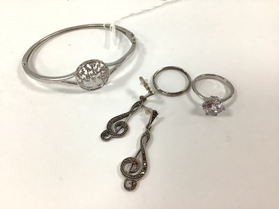 Lot 217 - A Modern 925 Tree of Life Design CZ Inset...