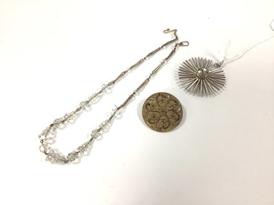 Lot 205 - A Modernist Style Single Stone Pendant,...