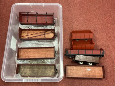Lot 428 - Nine 'O' Gauge/7mm Kit/Scratch Built Freight...