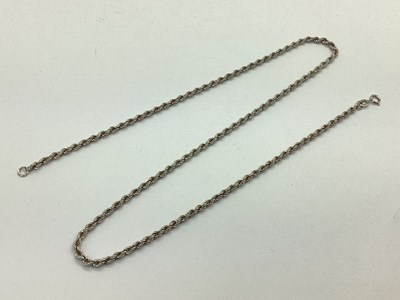 Lot 86 - A Modern 9ct White Gold Roptwist Chain...