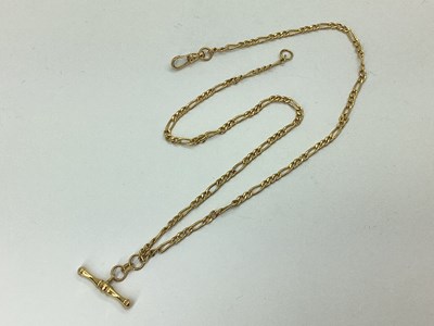 Lot 95 - A Dainty Figaro Necklace, to integral T-bar...