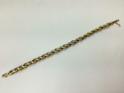 Lot 144 - A Fancy Twist Style Bracelet, with inset...