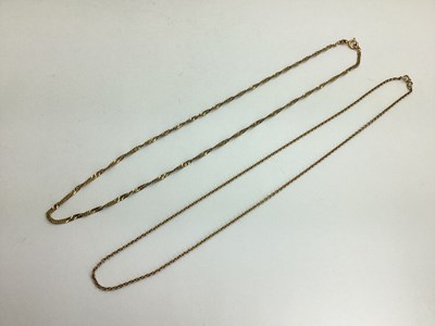 Lot 92 - A 9ct Gold Fine Belcher Link Chain, 47cm long,...