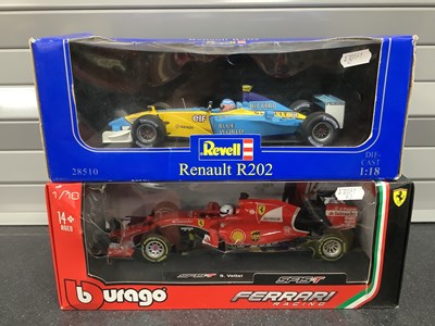 Lot 550 - Two 1:18 Scale Formula One Racing Cars. Revell...