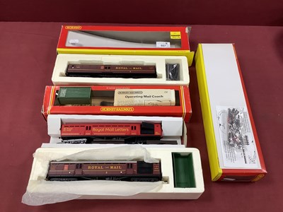 Lot 557 - Three Hornby 'OO' gauge Royal Mail coach sets,...