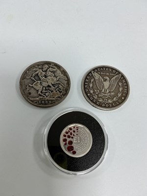 Lot 465 - Collection Of Three Silver Coins, including a...