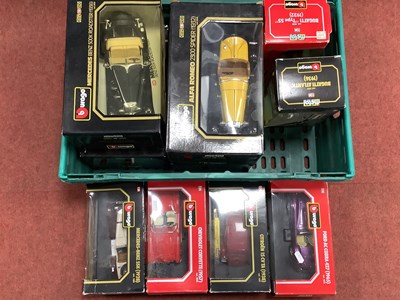 Lot 419 - Ten Burago 1:18 (4) and 1:24 (6) Scale Diecast...