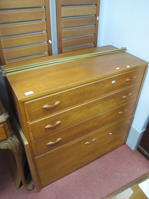 Lot 1610 - Vintage Ladderax Teak Wall Shelving, 92cm wide.
